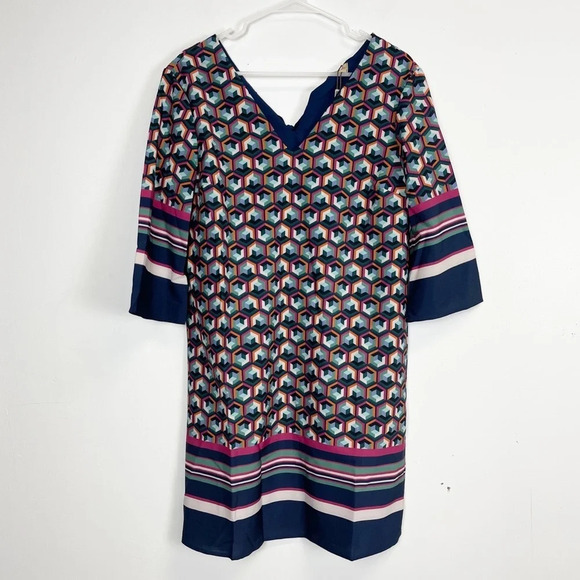 Karakorum Dress Womens Size Medium Blue Multicolor Geometric Shift - Picture 1 of 10